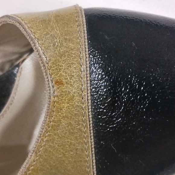 John Fluevog Gold and Black Women's Shoes - Picture 14 of 15
